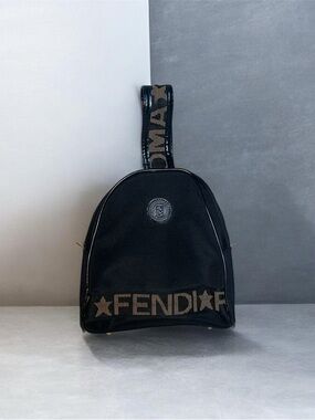 Rare Vintage Fendi Black Nylon 1925 Roma Single Handle Bag